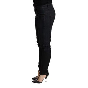 Acht Blue Washed Low Waist Skinny Denim Women's Trouser